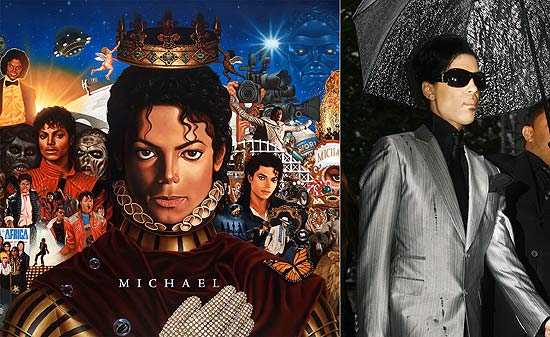 A capa do lbum pstumo de Michael Jackson e o cantor Prince