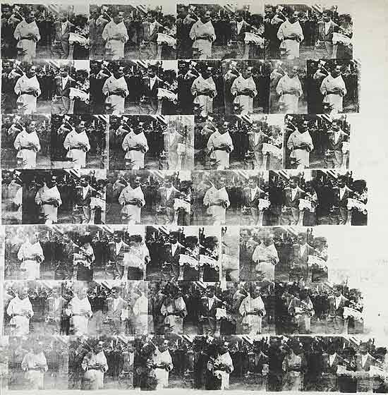 Reproduo da obra "Men in her Life", de Andy Warhol