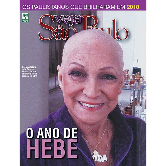 Hebe Camargo aparece sem peruca em capa da revista "Veja So Paulo" (11/12/2010)