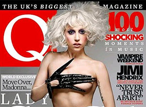 Lady Gaga provoca polmica com capa da revista "Q"