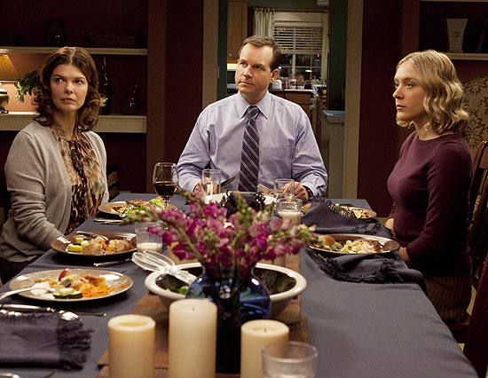 Barb (Jeanne Tripplehorn), Bill (Bill Paxton) e Nicki (Chlo Sevigny) em cena de episdio da ltima temporada da srie "Big Love"