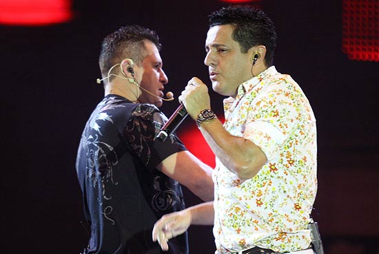 A dupla Bruno e Marrone em show em 2010, em Curitiba, Paran