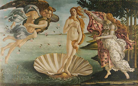 "O Nascimento de Vnus", de Botticelli, disponvel na web