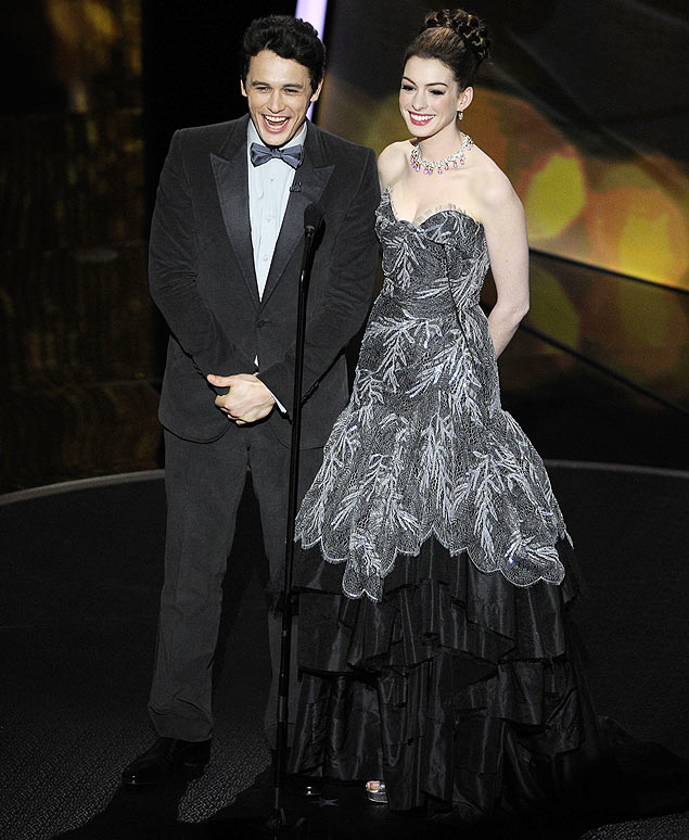 James Franco e Anne Hathaway, que apresentaram o Oscar neste ano