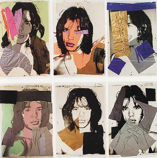 Retratos de Mick Jagger pintados por Andy Warhol