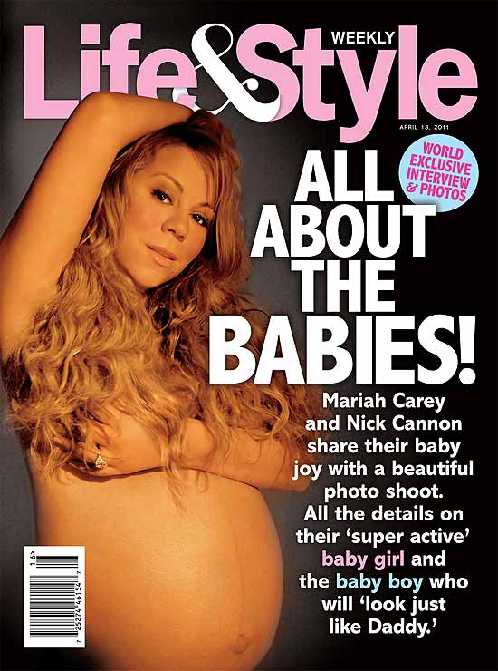 Mariah Carey posa nua para a capa da revista "Life & Style"