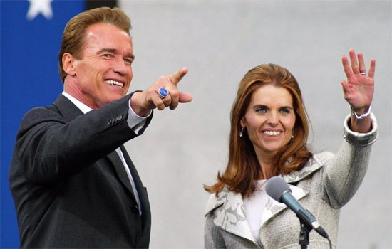  ator e ex-governador da Califrnia Arnold Schwarzenegger e sua mulher, Maria Shriver