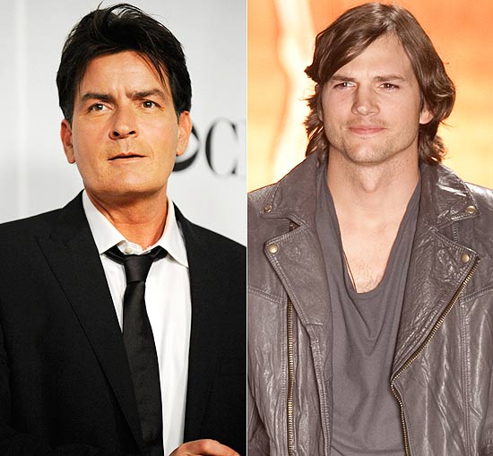 Amigos de Sheen estão enciumados com tratamento dado a Ashton Kutcher em "Two and a Half Man"