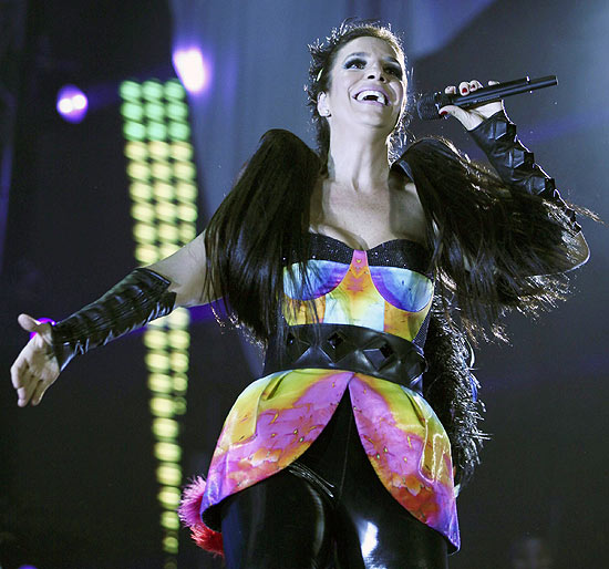 A cantora Ivete Sangaldo apresenta o show Madison, na Arena Anhembi (zona norte de SP), em 20 de agosto