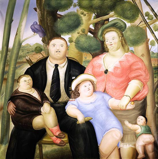 Quadro "Una familia", de Botero, foi destaque no leilo sendo vendido por US$ 1,39 milho