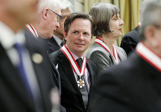 Ator Michael J. Fox foi homenageado com a Ordem do Canad, condecorao mxima do pas onde nasceu