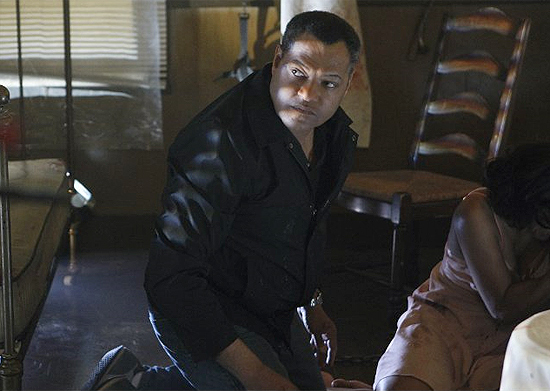 O ator Laurence Fishburne em cena de "CSI"