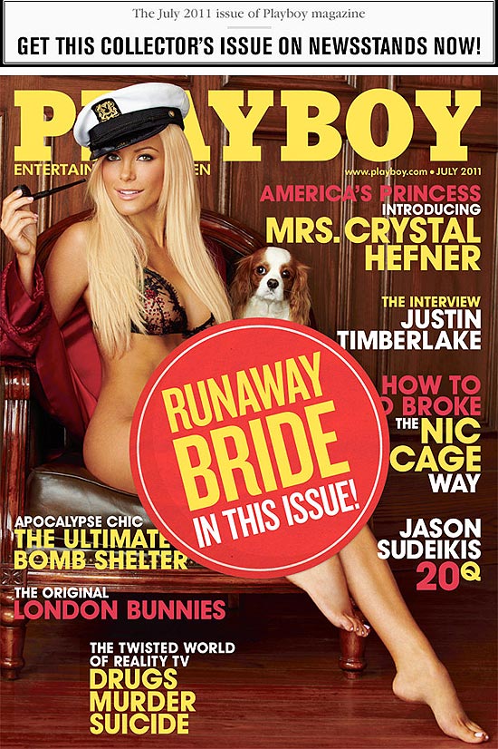 Capa da "Playboy" com Crystal Harris ganhou adesivo