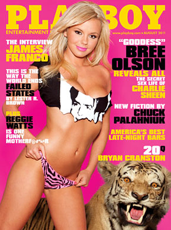  ex-namorada de Charlie Sheen, Bree Olson, na capa da "Playboy"