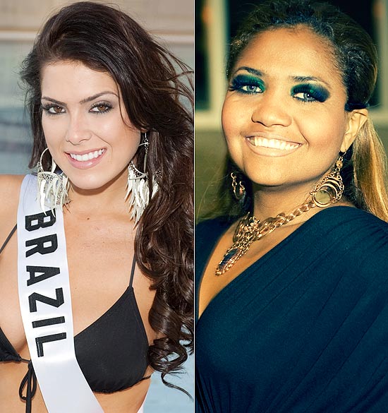 A Miss Brasil 2010, Débora Lyra, e a cantora Gaby Amarantos, conhecida como Beyoncé do Pará