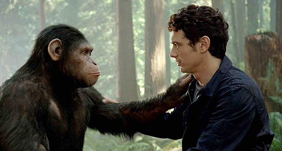 James Franco em cena do novo "Planeta dos Macacos", o filme arrecadou 27,5 milhões em três dias