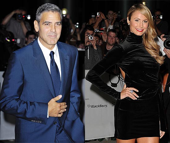 George Clooney e Stacy Keibler chegam separados à pré-estreia de "Tudo pelo Poder" em Toronto