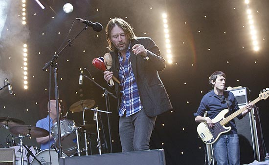 Radiohead durante apresentao no Festival Glastonbury em junho deste ano