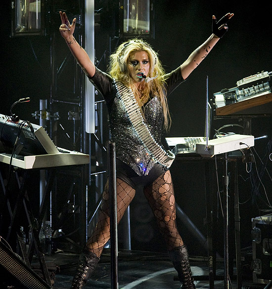 A cantora Kesha durante show no México em agosto passado