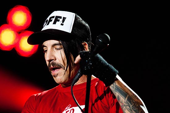 Anthony Kiedis em show do Red Hot Chili Peppers no Rock in Rio 2011