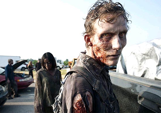 Cena da segunda temporada da srie "Walking Dead", da Fox