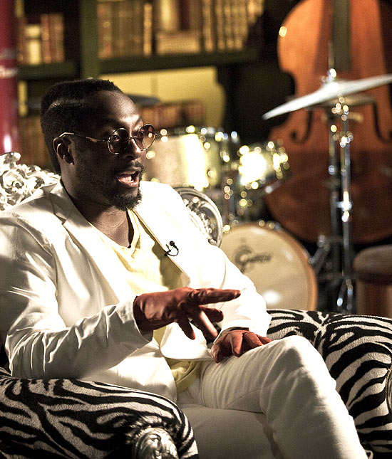 will.I.Am, vocalista do grupo Black Eyed Peas, durante entrevista