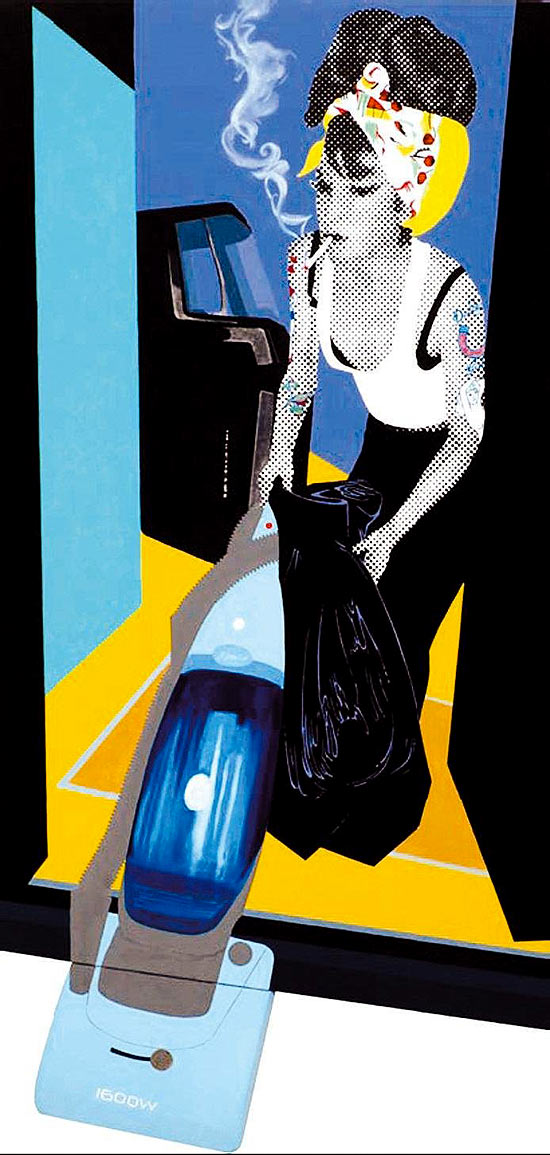 Obra do artista inglês Gerald Laing produzida a partir de foto da cantora Amy Winehouse