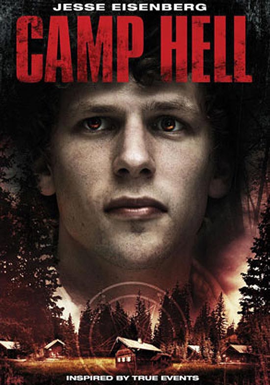 Jesse Eisenberg em cartaz de divulgao do DVD de "Camp Hell"