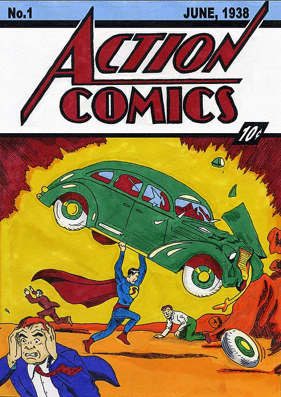 Capa de "Action Comics", com a primeira aparição do Superman 