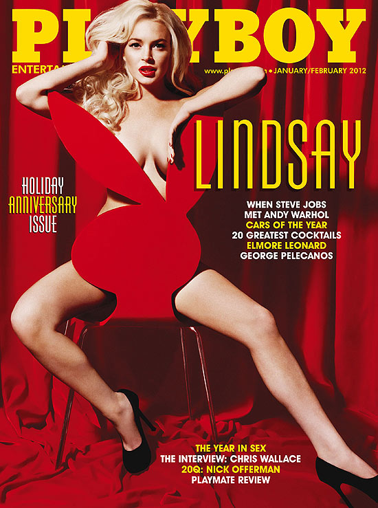 Capa da revista &quot;Playboy&quot; dos Estados Unidos que traz ensaio com a atriz Lindsay Lohan 