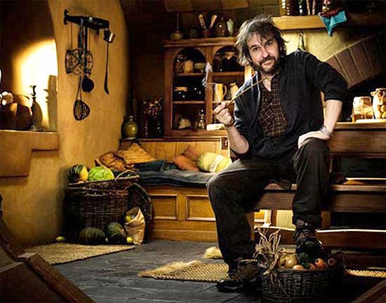 Diretor Peter Jackson em cenrio do filme &quot;O Hobbit: Uma Jornada Inesperada&quot;