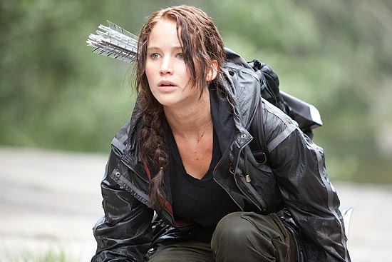 Personagem Katniss Everdeen, do livro "Jogos Vorazes",  interpretada no cinema pela atriz Jennifer Lawrence