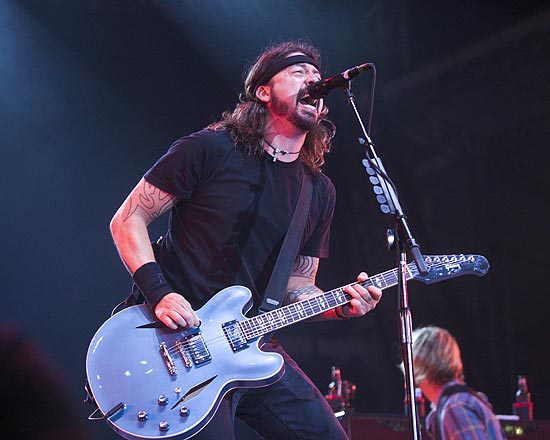 Dave Grohl em apresentação do Foo Fighters no Lollapalooza Brasil, em 2012