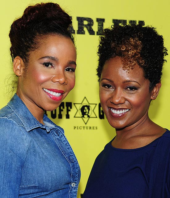 As irms Cedella (esquerda) e Karen Marley (direita) na estreia do filme "Marley", na Califrnia