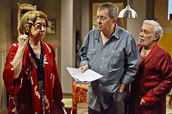 Fernanda Montenegro, Daniel Filho e Pedro Paulo Rangel em cena de &quot;As Brasileiras&quot;