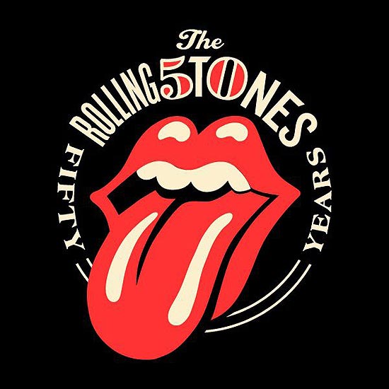 Logo comemorativo criado por Shepard Fairey em comemoração aos 50 anos dos Rolling Stones