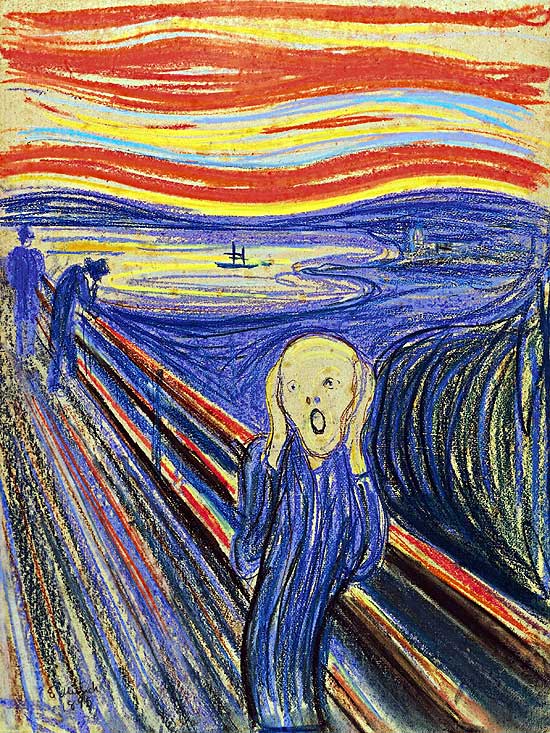 Reprodução do quadro "O Grito", do pintor Edvard Munch