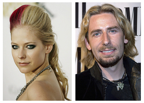 Avril Lavigne e Chad Kroeger, que ficaram noivos