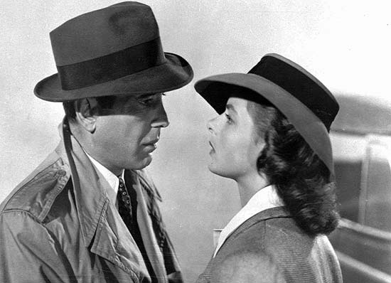Os atores Humphrey Bogart e Ingrid Bergman em cena do clssico de 1943 "Casablanca"