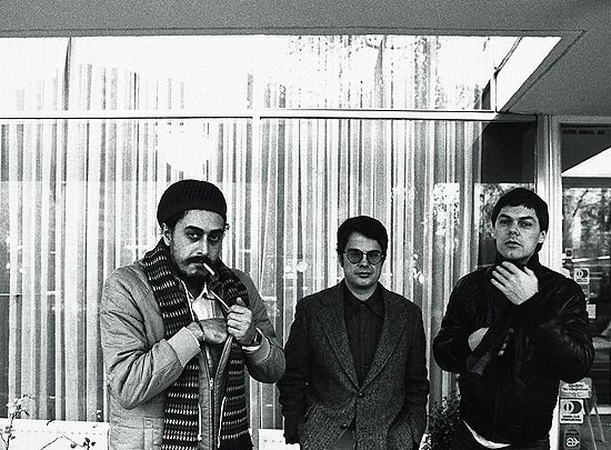 A partir da esquerda: Egberto Gismonti, Charlie Haden e Jan Garbarek 