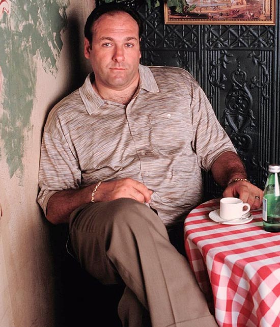 O ator James Gandolfini, da série "Família Soprano" (1999)