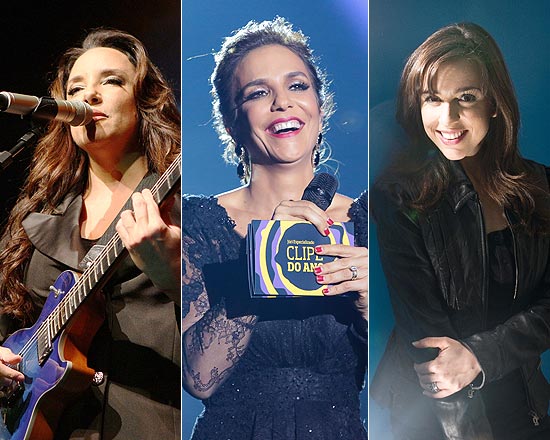 As cantoras Ana Carolina, Ivete Sangalo e Roberta S, que gravaram duetos com Alejandro Sanz 