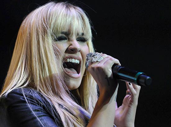 A cantora Demi Lovato, que deve vir ao Brasil no incio de outubro como atrao da nova MTV