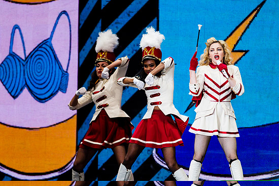 A cantora americana Madonna em apresentao no estdio do Morumbi, em So Paulo