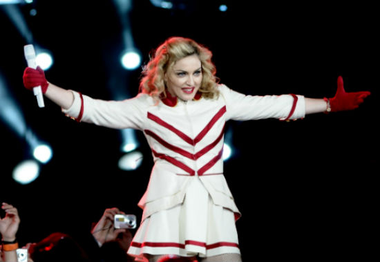 Madonna durante apresentao em Porto Alegre, em dezembro de 2012