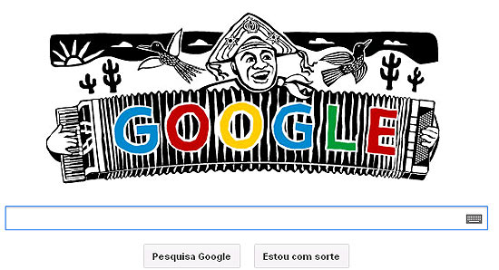 Homenagem do Google a Luiz Gonzaga, que faria 100 anos caso estivesse vivo