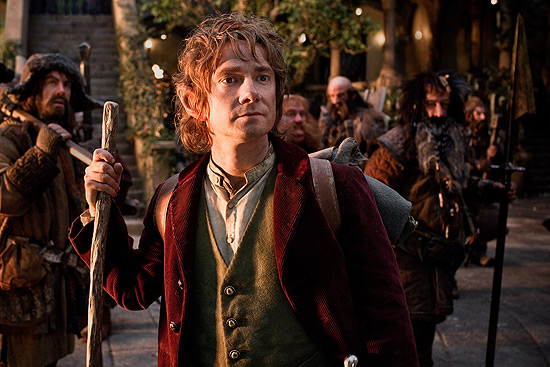 Martin Freeman em cena de &quot;O Hobbit: Uma Jornada Inesperada&quot;, de Peter Jackson
