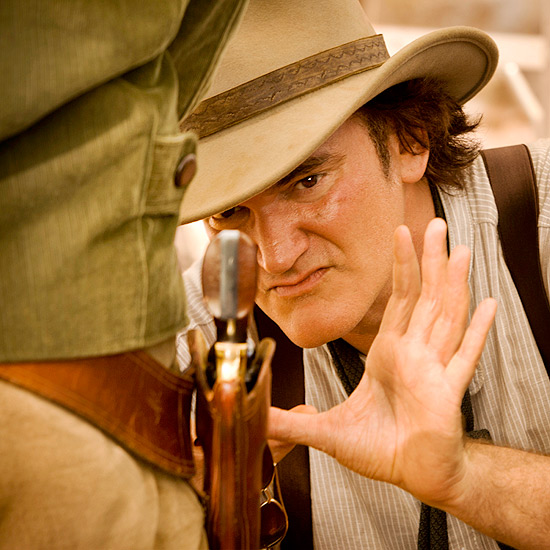 O diretor Quentin Tarantino durante filmagens de &quot;Django Livre&quot;