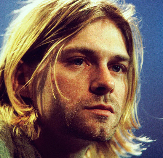 Kurt Cobain (1967 - 1994), que foi lder do grupo de grunge americano Nirvana