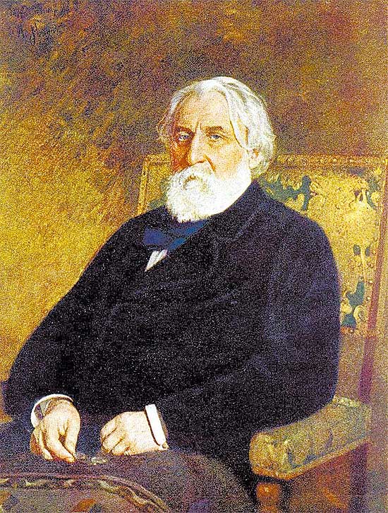 Pintura retrata o russo Ivan Turguniev, autor de "Rdin"